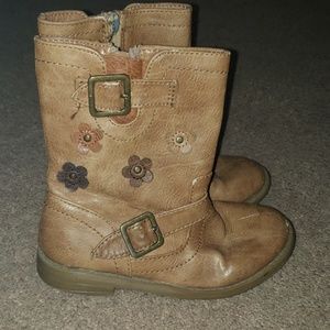 Tan little girl cowboots sz 12